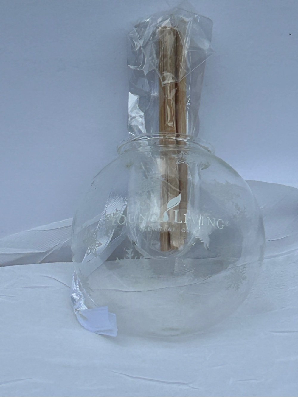 Young Living Clear Glass Reed Diffuser Ornament